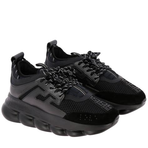 versace shoes black winter|black Versace shoes for men.